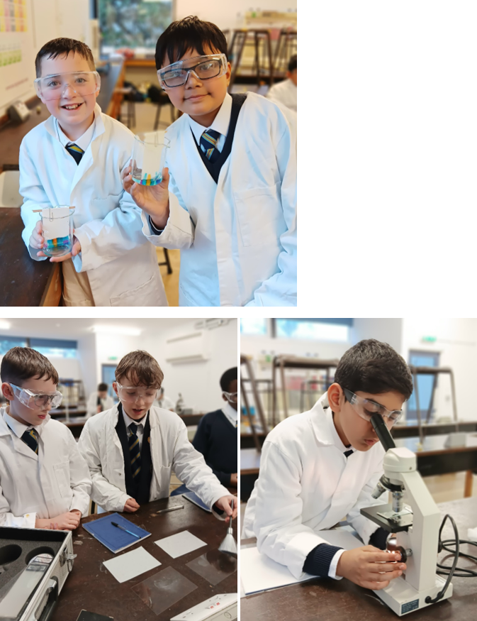 A collage of kids in lab coats

Description automatically generated