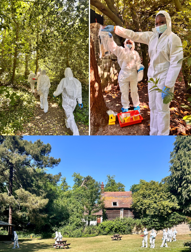 A group of people in white protective suits

AI-generated content may be incorrect.