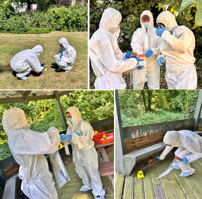 A group of people wearing white protective suits

AI-generated content may be incorrect.